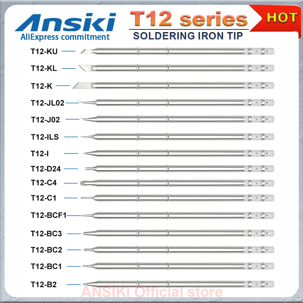 

Паяльное жало T12, легко носить, сменное жало для паяльной станции T12, сварочные инструменты T12-K ILS, несколько моделей