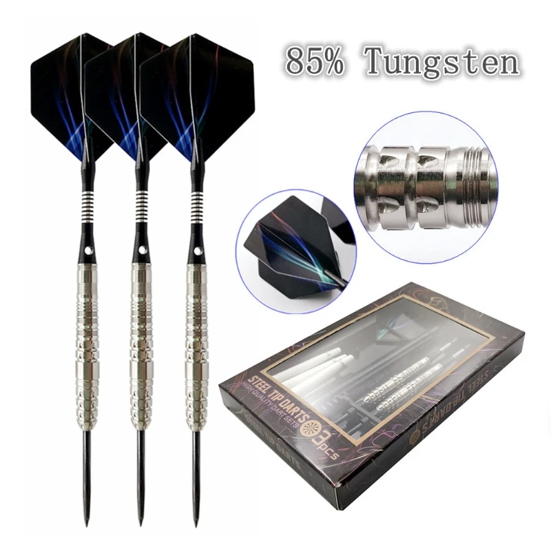 

3pcs 85% Professional Tungsten Steel Tip Darts 23g Precise Barrel with Dart for CASE Bar KTV Party Darts Game