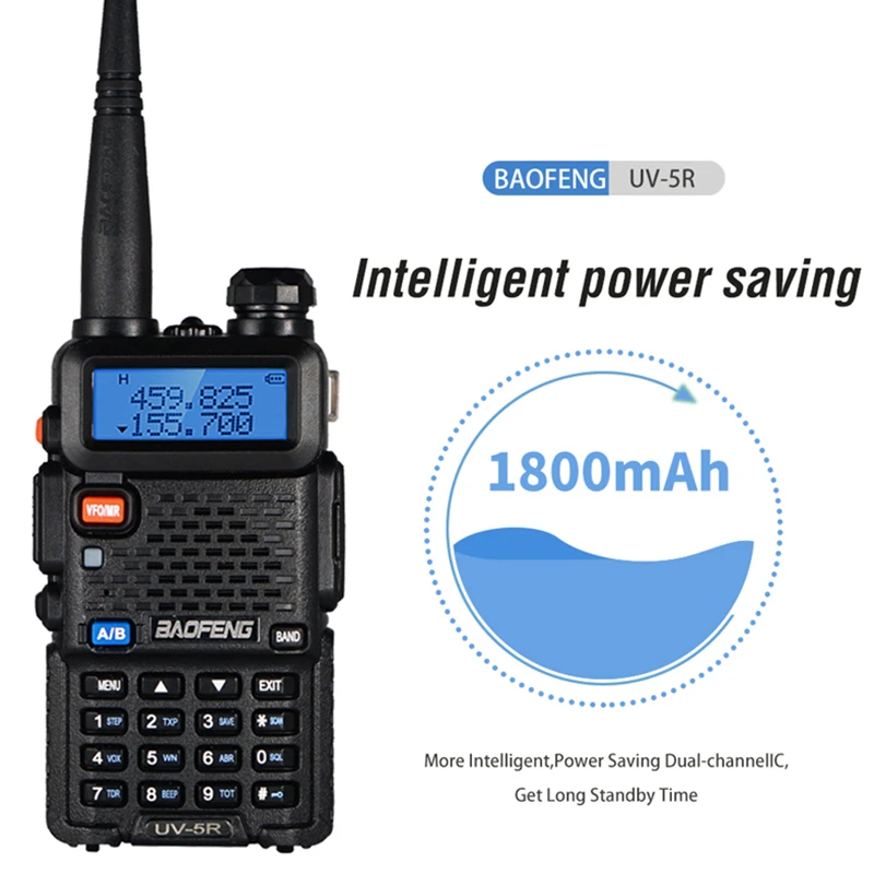4pcs 5W/8W Baofeng UV-5R Walkie Talkie 10km Dual Band VHF/UHF Ham HF Transceiver Radio UV5R Portable Two Way Radio UV 5r Walkie