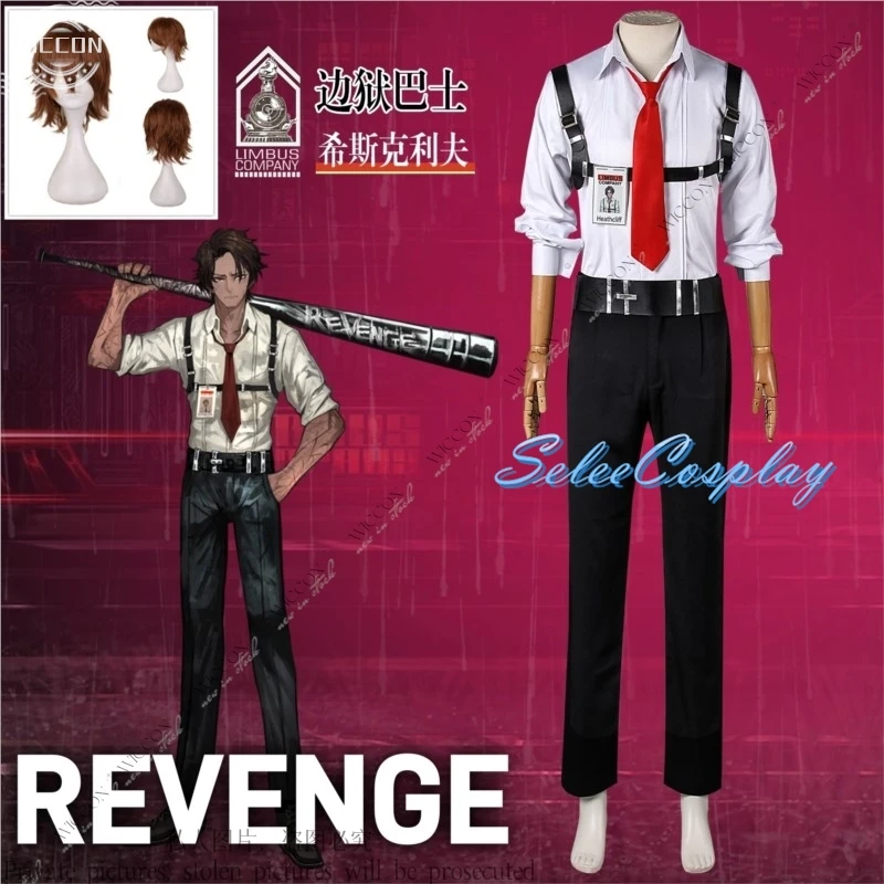 REVENGE Косплей Костюм Парик Limbus Company Heathcliff Ролевая игра Хэллоуин Вечеринка Женщина