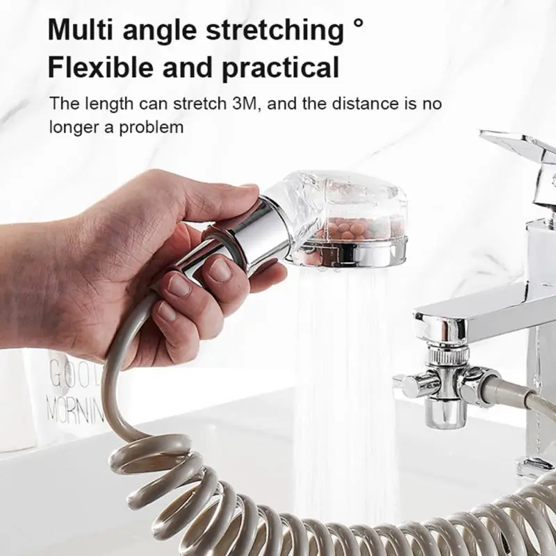 

Bathroom Wash Face Basin Water Tap External Shower Head Toilet Hold Filter Flexible Small Nozzle Suit Wash Hair Sink Connector