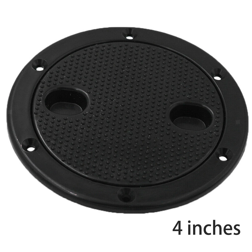 

4 Inch Round Deck Cover Hatch Inspection Cover Yacht Fishing For Boat And RV Marine Black High Quality ABS