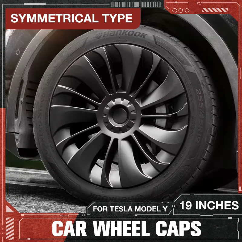 

Hot Sale 4PCS HubCap Performance Automobile Accessories For Tesla Model Y Symmetric Style Hub Caps Promotion Caps On Wheels