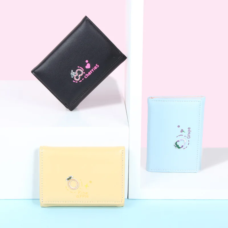 

Ultra-thin Wallet Simple Retro Women's Small and Exquisite Coin Purse Student Simple Fruit Women's Small Wallet Money Bag