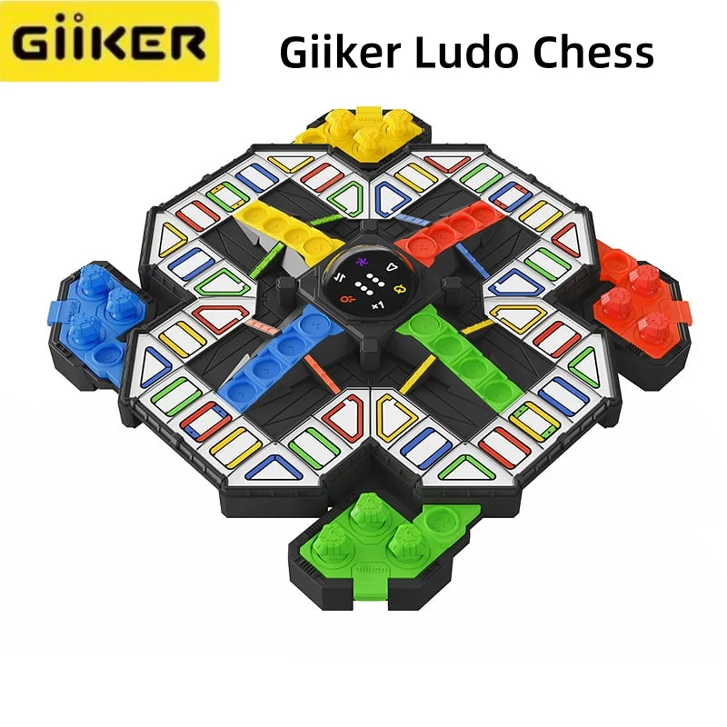 Фото Оригинальные шахматные головоломки Giiker Super Ludo, компактные и портативные семейные настольные игры, шахматные игрушки для детей, подарки №4