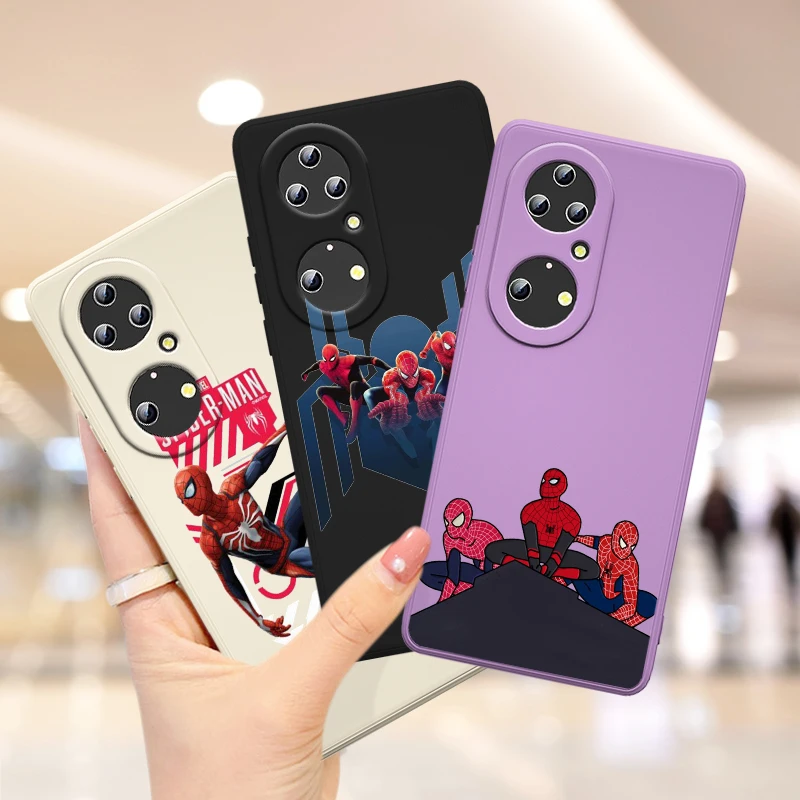 Чехол для телефона из мягкого ТПУ и жидкого силикона Huawei P50 P40 P30 P20 Lite E P Smart 2021 Pro 2019