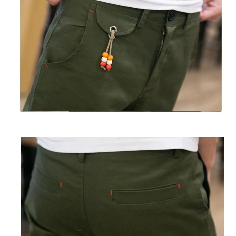 High Quality 2022 Summer Casual Twill Drawstring City Hip Hop Slim Fit Harem Beam Foot Pants Men Pencil Pants Track Pants