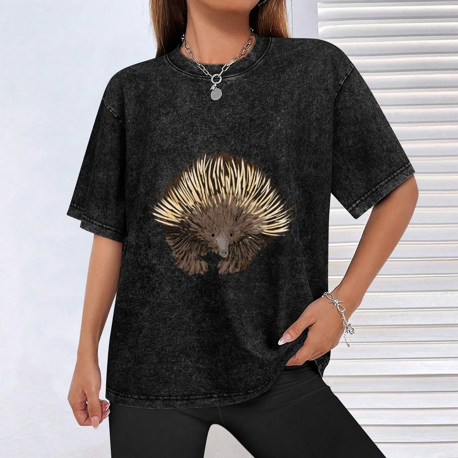 Фото Футболка Echidna, однотонная футболка больших размеров №4