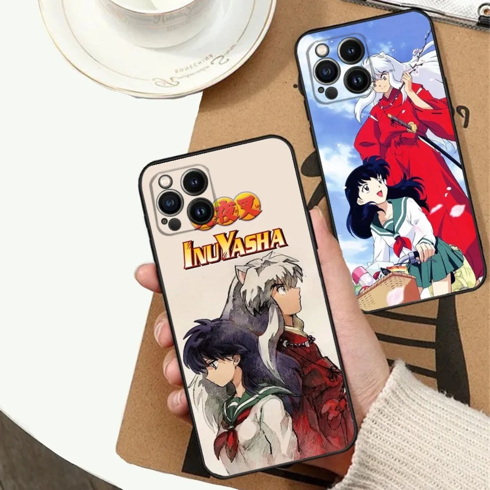 Фото Чехол для телефона Anime Inuyasha для Apple iPhone 15,14,13,12,11,XS,XR,X,8,7,Pro,Max,Plus,mini, силиконовый черный чехол №1