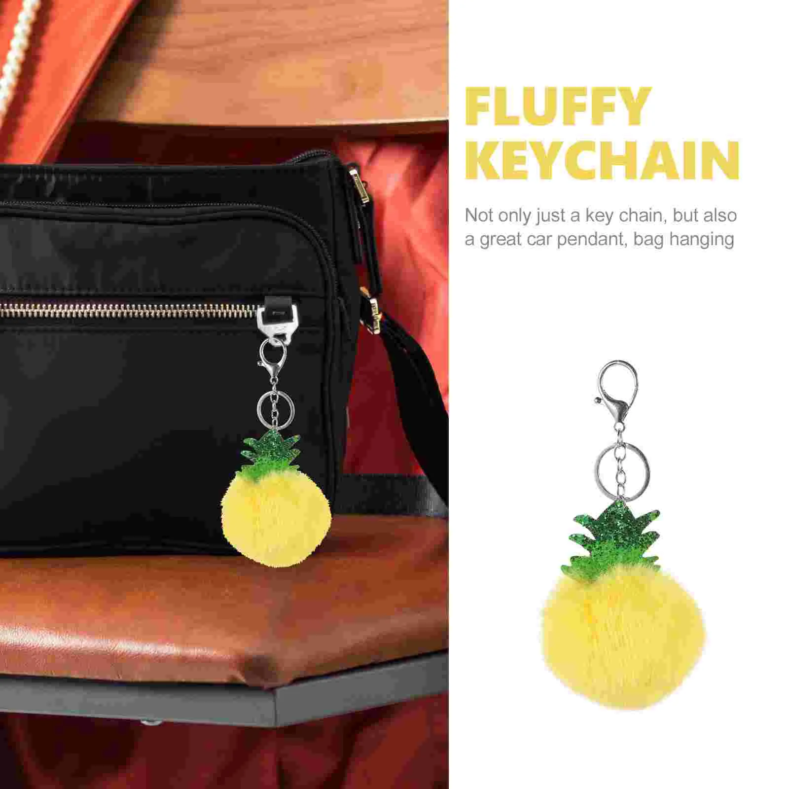 2 шт. корейская версия брелок автомобильный удобный ананасовый помпон фламинго