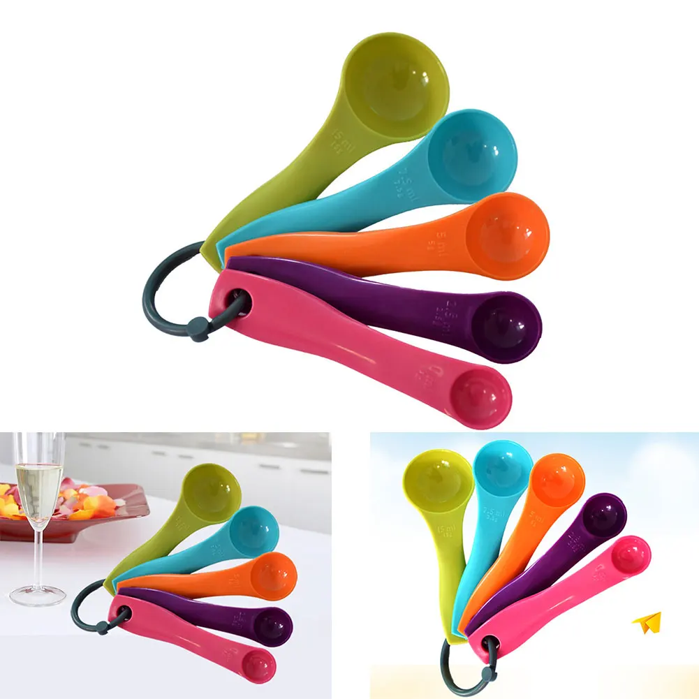 

5pcs Kitchen Measuring Spoons Teaspoon Coffee Sugar Scoop Cake Baking Flour Measuring Cups Kitchen Cooking Tools