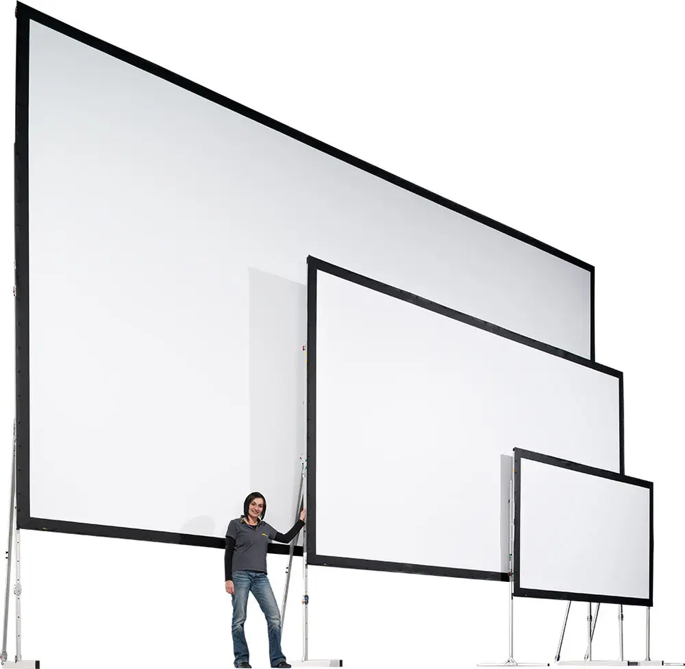 

150 180 200 220 250 300 inch 16:9 4:3 front and rear fast fold projection screen portable outdoor projector screen