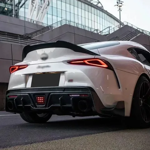 Для Toyota GR supra A90 A91 MK5 2019+ Спойлер на крышу из углеродного волокна Задние плавники Заднее крыло Багажник Верхний спойлер для губ Комплект кузова