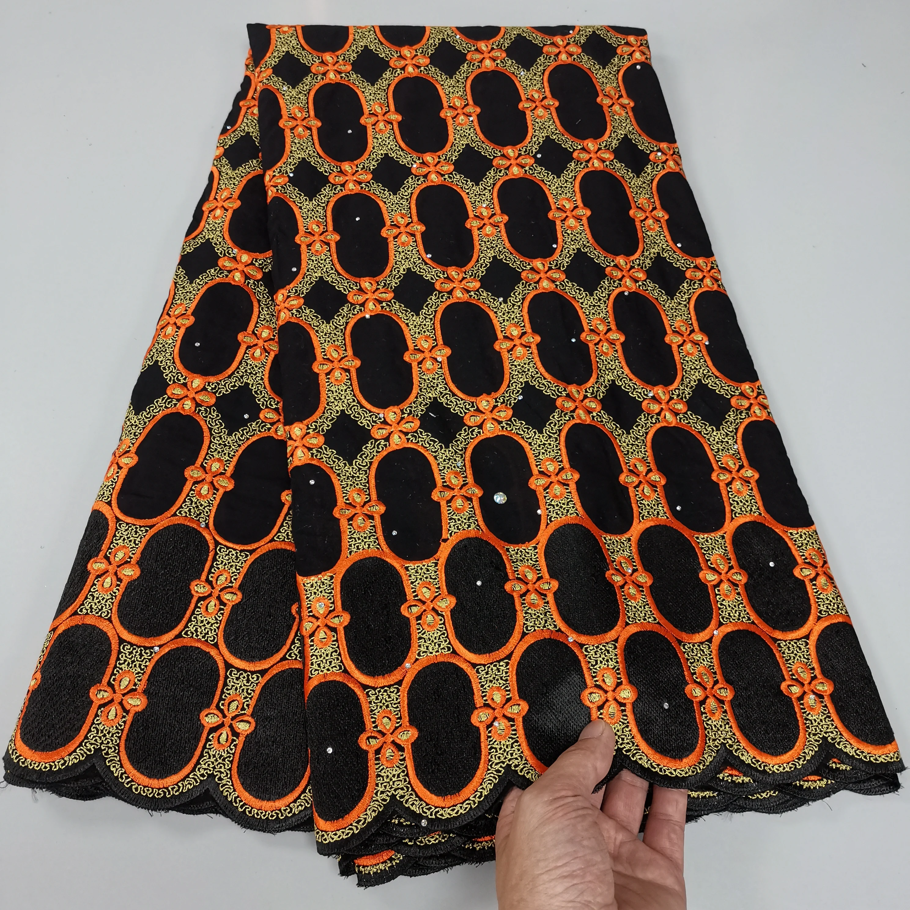 

Swiss Voile Lace Cotton Lace Fabric High Quality African Lace For Women Dress 5 Yards