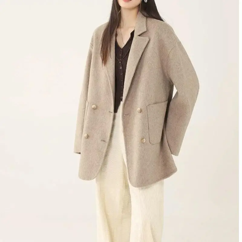 Pure Wool Double-sided Cashmere coat Women's Popular 2024 New Woolen Jacket Coat