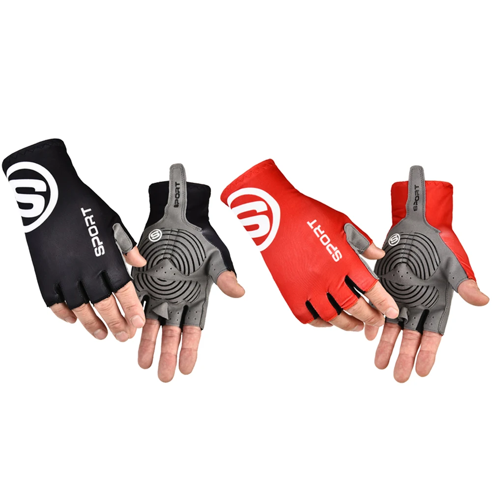 

Anti Slip Adults Half Finger Gloves Breathable Sports Training Fitness Fingerless Bike Bicycle Riding Cycling Hand Gloves