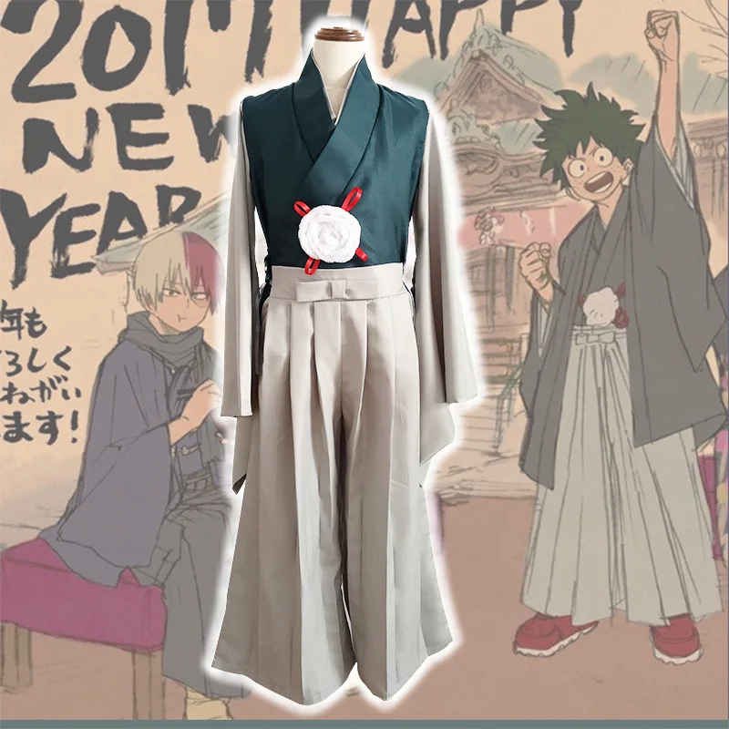 

Cosplay Costume My Hero Academia Anime Clothes Midoriya Izuku Deku Kimono Outfit MHA Boku No Hero Academia Halloween Costumes