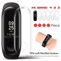 351012pcs soft hydrogel film for xiaomi mi band 6 5 4 3 2 smart wristband screen protector not glass xiomi miband 6 my band6