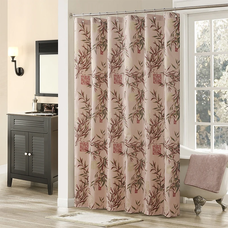 

Muwago New Arrival Chinese Style Shower Curtain Waterproof And Mildew Resistant Bathing Cover Aesthetic Bathroom Accessories