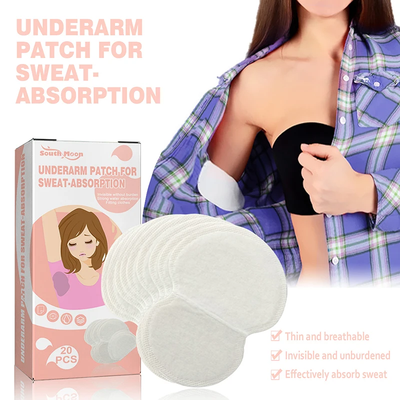

20pcs Sweat Pad Underarm Dress Clothing Armpit Care Sweat Scent Perspiration Pad Shield Absorbing Deodorant Antiperspirant