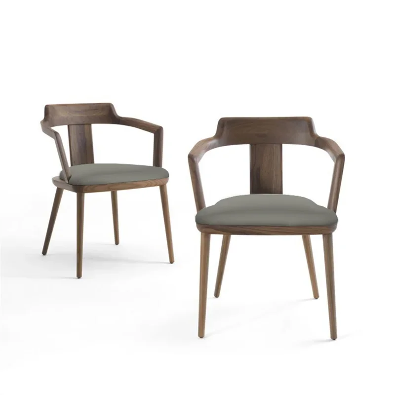 Североамериканский черный орех чистый обеденный стул Tilly Book слой головы подушка