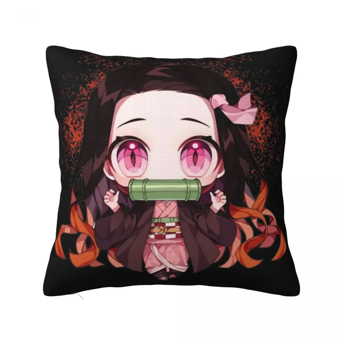 

Наволочка для путешествий Nezuko, украшение для подушки, украшение для путешествий, с молнией, из полиэстера, роскошный Летний чехол