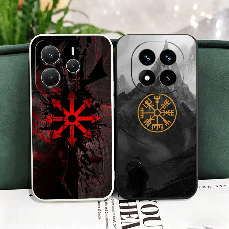 Фото Мягкий чехол Nordic Norse для Xiaomi Redmi Note 12 13 14 15 Pro Plus + 12S 11S 4G 11T 5G, черный, белый, парный чехол №2