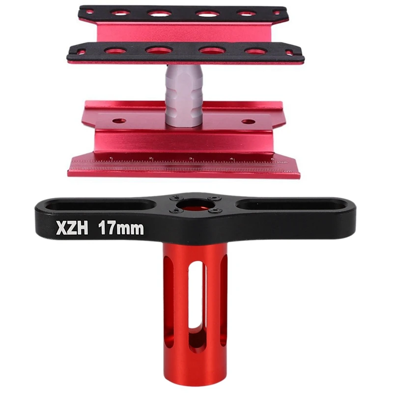 

1 Set RC Car Workstation Work Stand Repair Rotation & 1 Pcs 1/8 RC Car XZH Wheel HEX Nuts Sleeve Wrench Nut