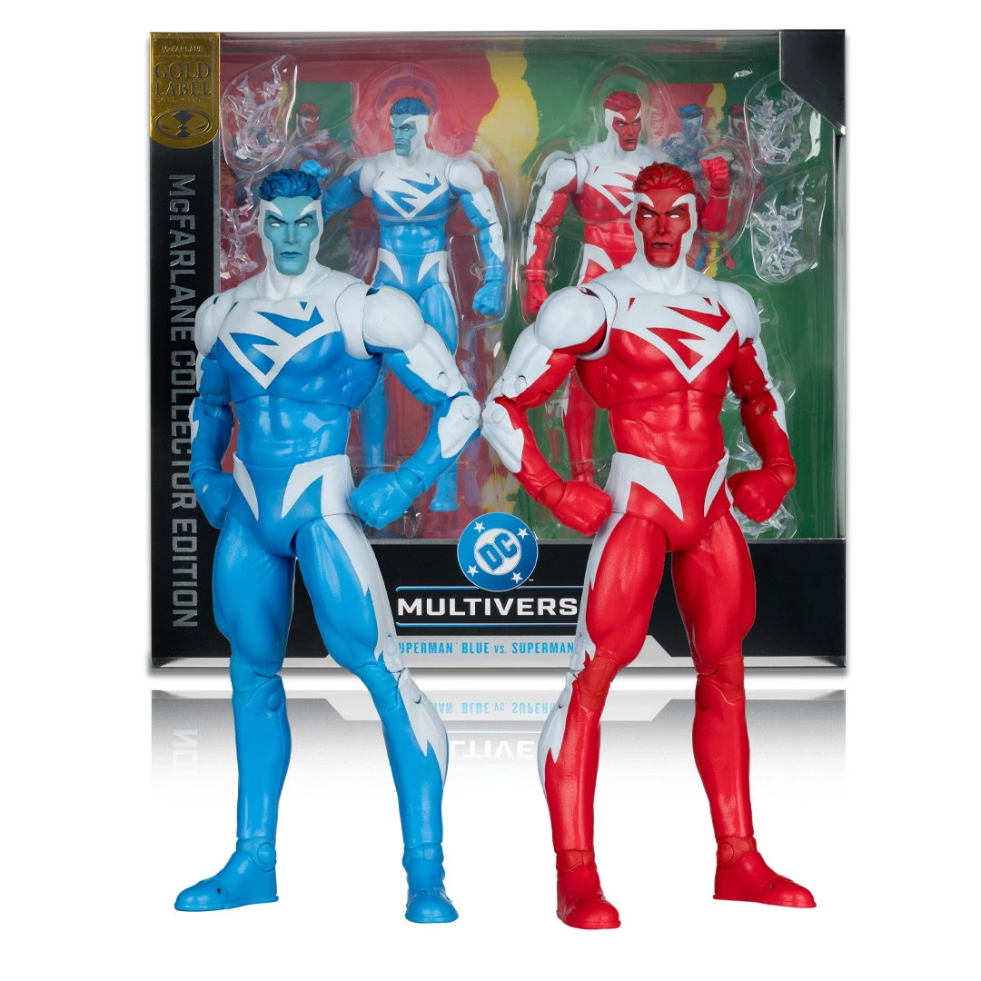 McFarlane Toys DC McFarlane Collector Edition 2 шт. - Супермен Красный против Супермена Синего (Золотая серия) 7-дюймовая фигурка-модель (art.: 3920dcdbf7ce3) - 3920dcdbf7ce3