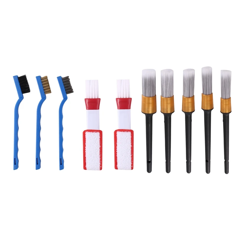 

10 Pcs Car Detailing Brush Set Car Cleaning Kit Includes For Cleaning Car Interior Exterior Brushes