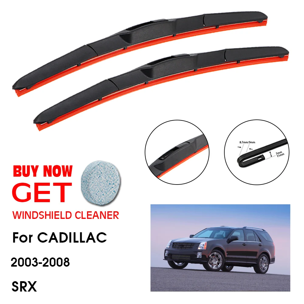 

Car Wiper For Cadillac SRX 22"+20" 2003-2008 Front Window Washer Windscreen Windshield Silica Gel Wiper Blade Accessories