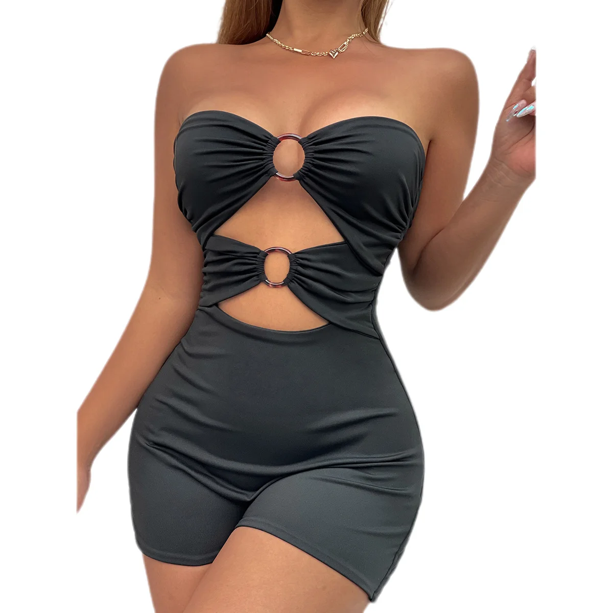 

2022 Fashion Women's Summer Sexy Bodycon Atchwork Wrap Dress Mini Party Club Sleeveless Elegant Casual Dresses Clothes Vestidos