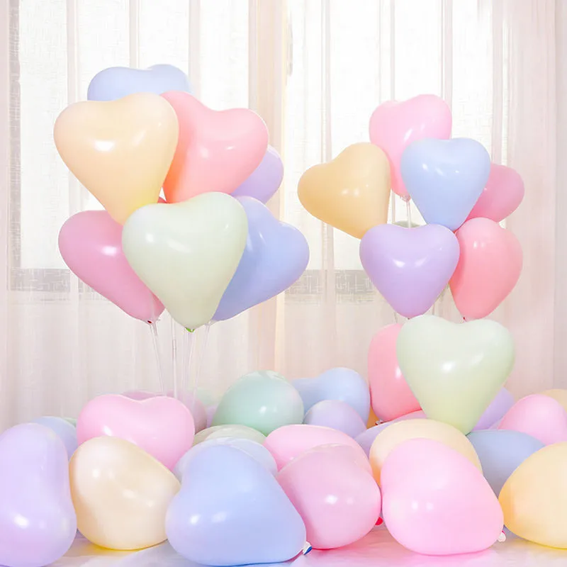 

1/5/10PCS 10inch Pastel Latex Colorful Balloon Macaron Heart Pink Blue Balloon Wedding Birthday Party Baby Show Decoration Ball