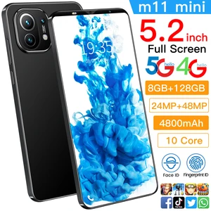 m11 mini 8gb ram 128gb rom 5 2 inch hd screen 4800mah unlocked dual sim global mobile phones cellphone telefones celulares 4g 5g free global shipping