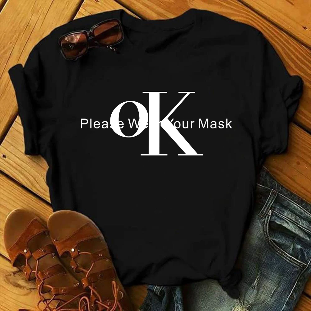 Футболка ZOGANKIN женская с надписью OK модная смешная рубашка в стиле унисекс