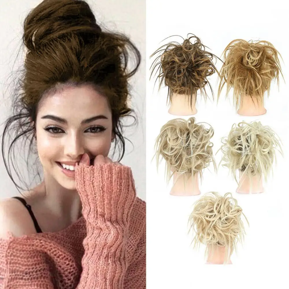 

Messy Synthetic Hair Elastic Women Hairpiece Extension Bun Chignon Band Scrunchy Hairpiece
