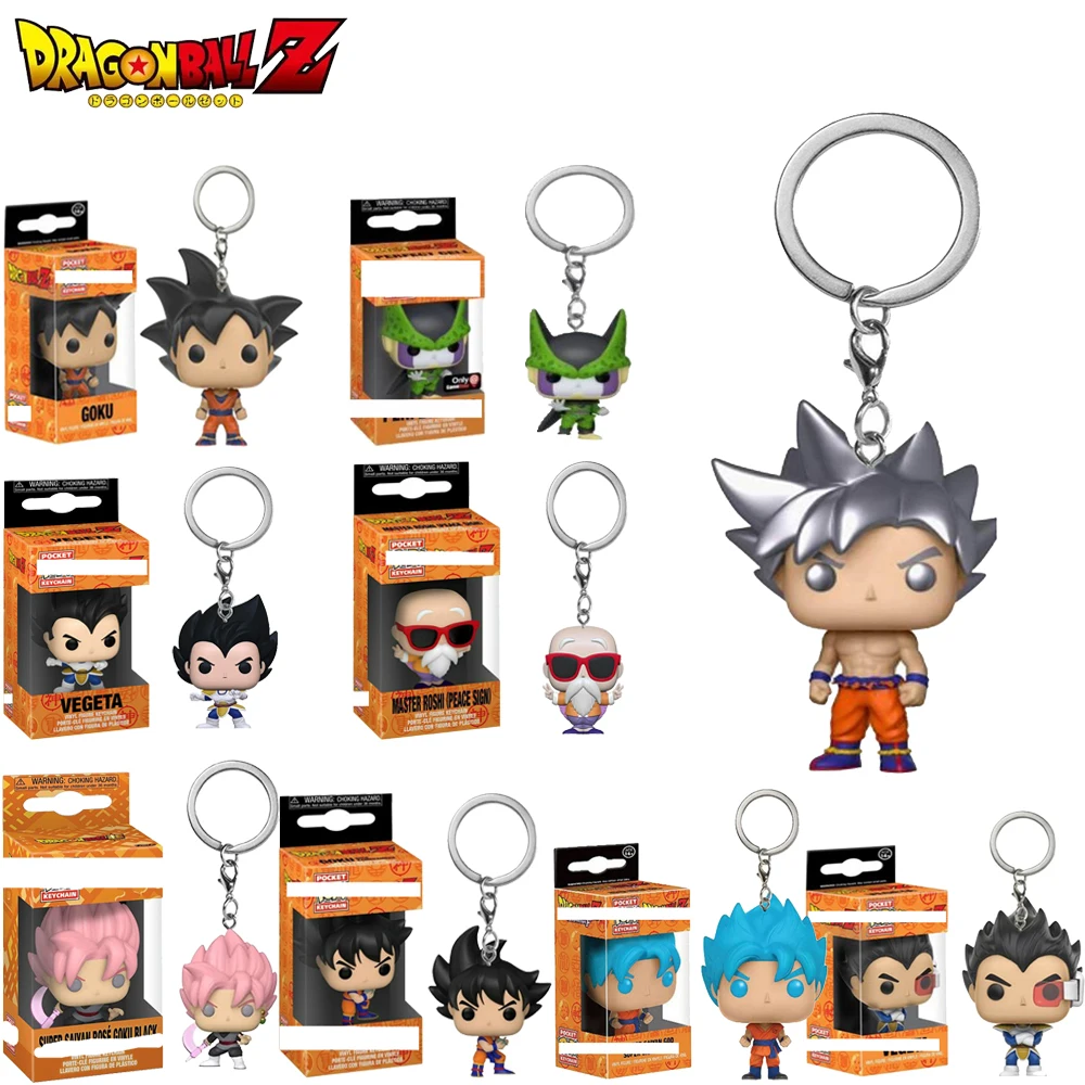 

14 Style Dragon Ball Son Goku Keychain Model Anime Figure Frieza Master Roshi Cute Doll Backpack Pendant Children's Toy Gifts