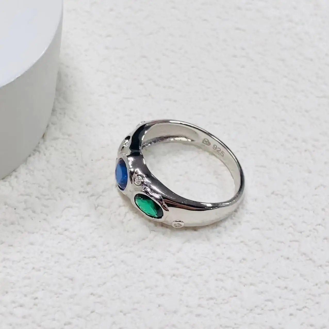 S925 Серебряное инкрустированное кольцо с драгоценным камнем циркониевые кольца