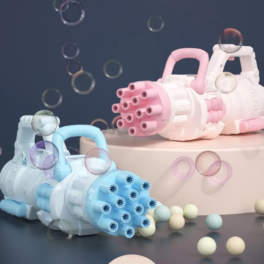 

Bubble Blower Versatile Cartoon Fun Toys Summer Soap Water Bubble Guns Kids 2-in-1 Electric Bubble Maker Birthday Gift for Girls