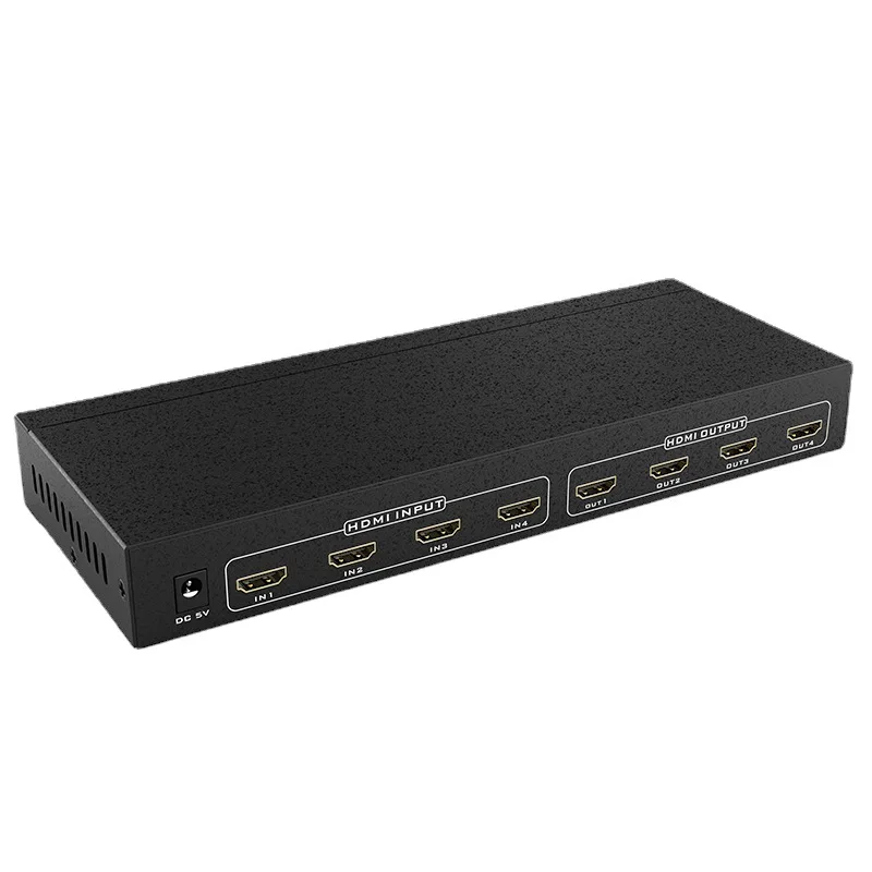 4 In 4 Out HDMI-compatible Matrix Switcher HD Decoding Audio and Video Digital Monitoring Host MT-HD414