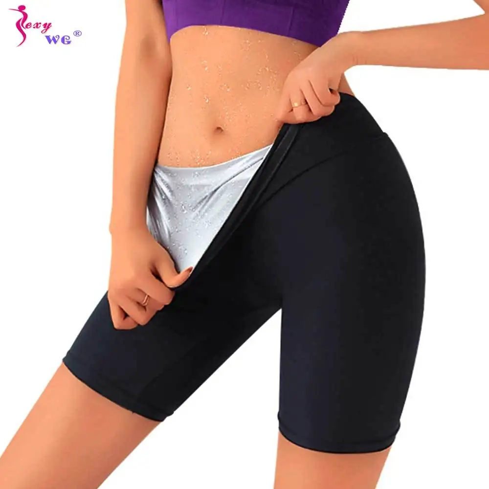 

SEXYWG Women Sauna Pants for Weight Loss Shorts Sweat Leggings Fitness Slimming Tight Trousers Gym Fat Burner Sports Workout