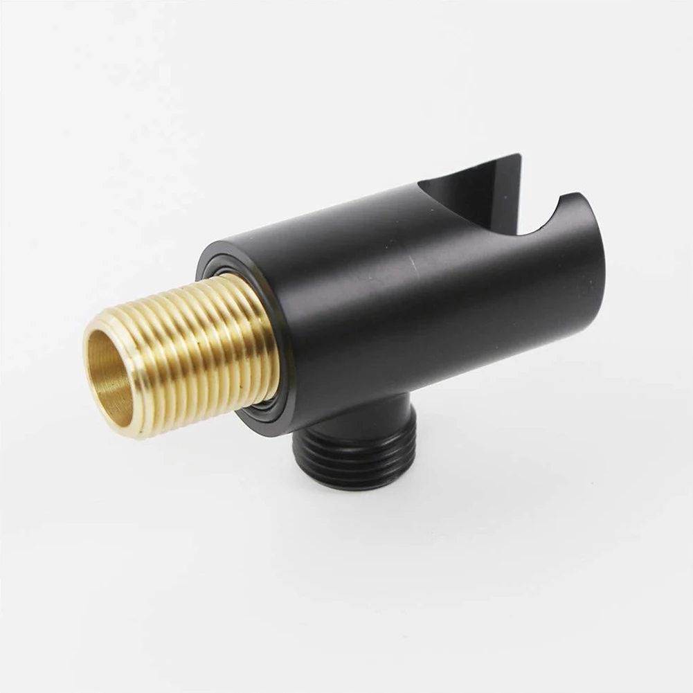 

1Pcs Wall Mounted Brass Shower Head Handset Holder Matt Black 1/2Inch Connection Round Bracket Bathroom F-Y283 Shower Holder