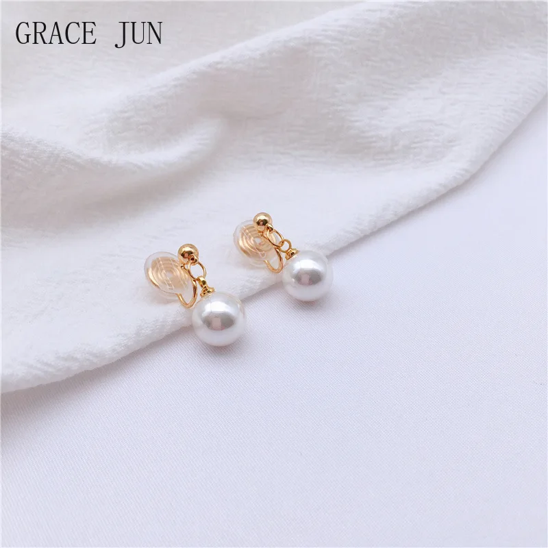 

GRACE JUN Hot Sale Gold Color Invisible Clip on Earrings No Pierced Cuff Earrings for Girl Fashion Mosquito Coil Spiral Ear Clip
