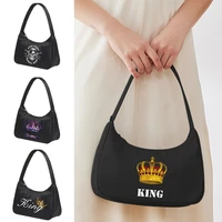 2022 underarm bags women shoulder bags retro street handbag all match casual commute organizer bag king print pattern