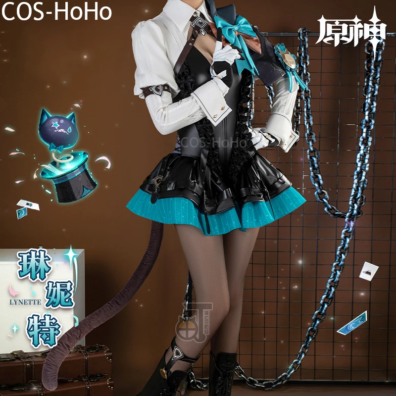 

COS-HoHo Genshin Impact Lynette Magician Game Suit Lovely Jumpsuits Cosplay Costume Halloween Party Role Play Outfit Women