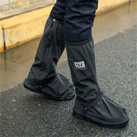 unisex black waterproof reusable motorcycle cycling bike rain boot shoes covers rainproof shoes cover rainproof thick