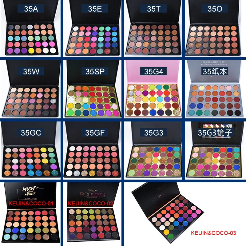 Beauty, Matte, Pearl, 35 Color Eye Shadow, No Logo, Earth Color, Eye Shadow, Flashing Powder, Sequins, Eye Shadow Wholesale.