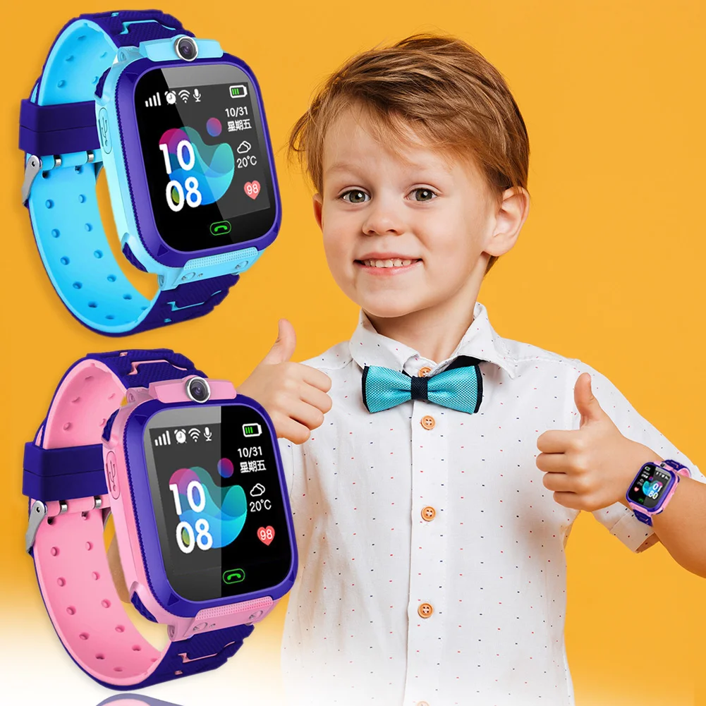 

Kids Smart Watch Touch Screen Two Way Hands Free Intercom SOS Emergency Call LBS HD Photography Positioning Watches GPS Tracking