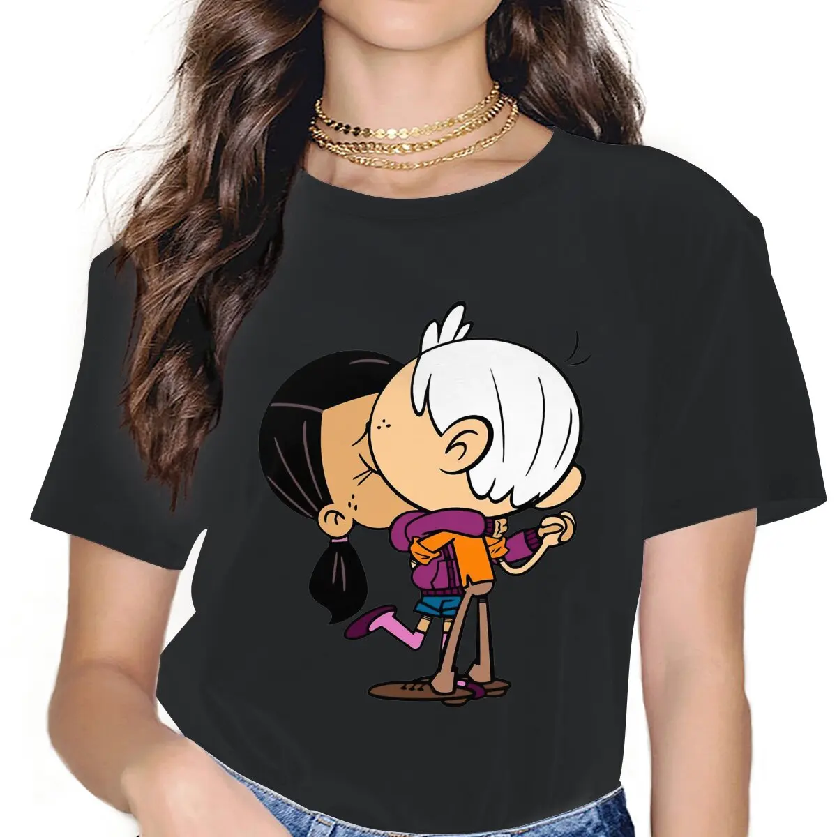 

Блузка с коротким рукавом и надписью «The Loud House», 5XL