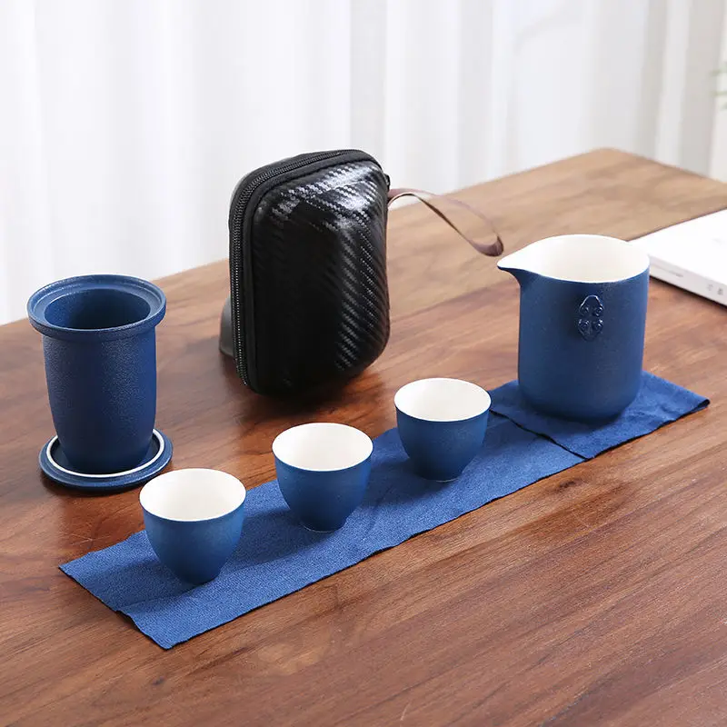 

Chinese Kung Fu Travel Tea Set Ceramic Glaze Teapot Teacup Gaiwan Porcelain Teaset Kettles Teaware Sets Drinkware Tea Ceremony